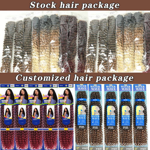 Wholesale Kanekalon Passion Twist Prelooped Braiding 18" Synthetic Crochet Braid Hair 22 inch Water Wave Passion Twist Hair